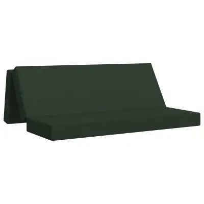 vidaXL Zložljiv kavč postelja 180 x 67 x 45 cm Temno zelena