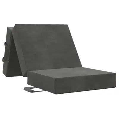vidaXL Zložljiv kavč postelja 90 x 67 x 45 cm Temno siva