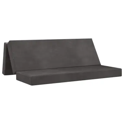 vidaXL Zložljiv kavč postelja 180 x 67 x 45 cm Temno siva