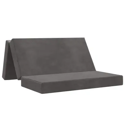 vidaXL Zložljiv kavč postelja 160 x 67 x 45 cm Temno siva