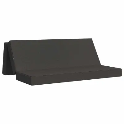 vidaXL Zložljiv kavč postelja 200 x 67 x 45 cm Temno siva