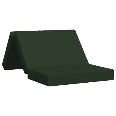 vidaXL Zložljiv kavč postelja 100 x 67 x 45 cm Temno zelena