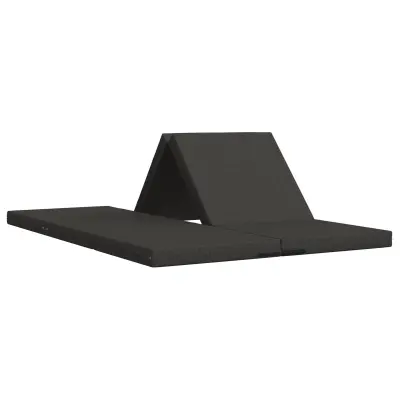 vidaXL Zložljiv kavč postelja 140 x 67 x 45 cm Temno siva