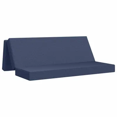 vidaXL Zložljiv kavč postelja 180 x 67 x 45 cm Modra