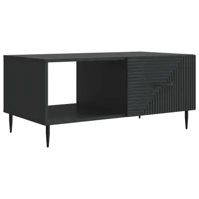 vidaXL Klubska miza Črna 90 x 50 x 40 cm Inženirski les