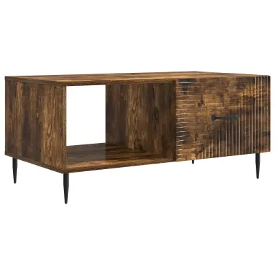 vidaXL Klubska miza Dimljen hrast 90 x 50 x 40 cm Inženirski les