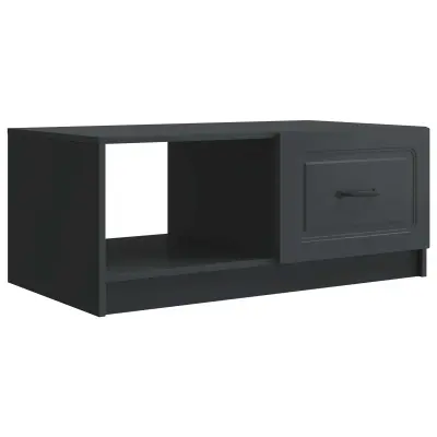 vidaXL Klubska miza Črna 90 x 50 x 37 cm Inženirski les