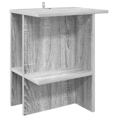 vidaXL Klubska miza Siva Sonoma 40 x 30 x 49 cm Inženirski les