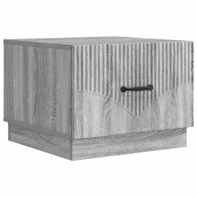 vidaXL Klubska miza Siva Sonoma 49 x 50 x 37 cm Inženirski les