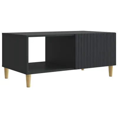 vidaXL Klubska miza Črna 90 x 50 x 40 cm Inženirski les