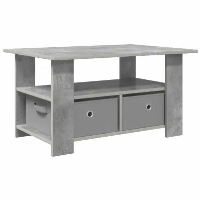 vidaXL Klubska miza Betonsko siva 77 x 55 x 42 cm Konstruiran les