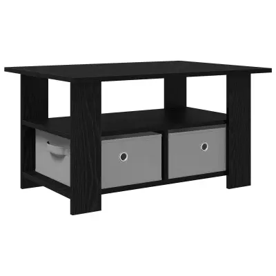 vidaXL Klubska miza Črna Orehovina 77 x 55 x 42 cm Konstruiran les