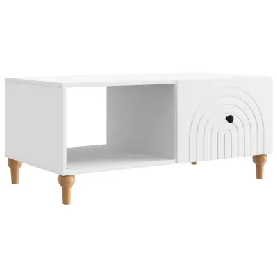 vidaXL Klubska miza Bela 90 x 50 x 40 cm Inženirski les