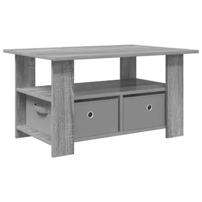vidaXL Klubska miza Siva Sonoma 77 x 55 x 42 cm Konstruiran les