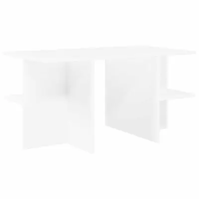 vidaXL Klubska miza Bela 87 x 50 x 45 cm Konstruirano leseno