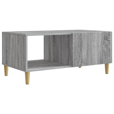 vidaXL Klubska miza Siva Sonoma 90 x 50 x 40 cm Inženirski les