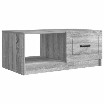 vidaXL Klubska miza Siva Sonoma 90 x 50 x 37 cm Inženirski les