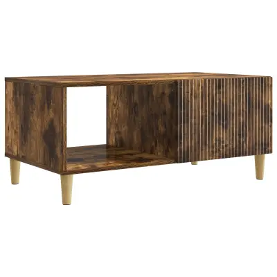 vidaXL Klubska miza Dimljen hrast 90 x 50 x 40 cm Inženirski les