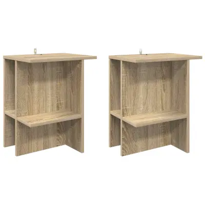 vidaXL Klubska miza 2 pcs Sonoma hrast 40 x 30 x 49 cm Inženirski les
