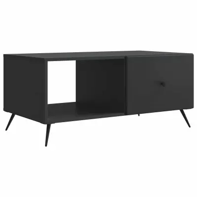 vidaXL Klubska miza Črna 90 x 50 x 40 cm Inženirski les