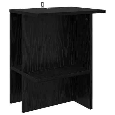 vidaXL Klubska miza Črni hrast 40 x 30 x 49 cm Inženirski les