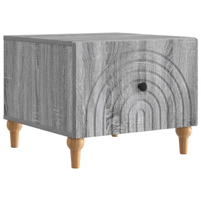 vidaXL Klubska miza Siva Sonoma 49 x 50 x 40 cm Inženirski les