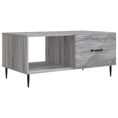 vidaXL Klubska miza Siva Sonoma 90 x 50 x 40 cm Inženirski les