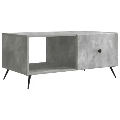 vidaXL Klubska miza Betonsko siva 90 x 50 x 40 cm Inženirski les