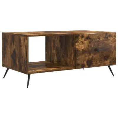 vidaXL Klubska miza Dimljen hrast 90 x 50 x 40 cm Inženirski les