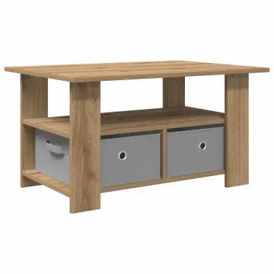 vidaXL Klubska miza Umetni hrast 77 x 55 x 42 cm Konstruiran les