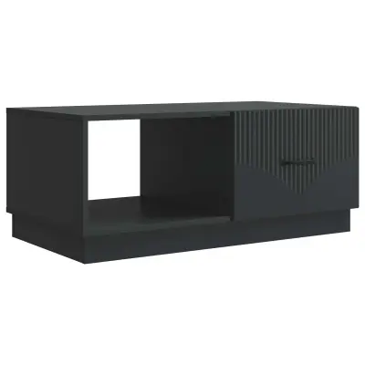 vidaXL Klubska miza Črna 90 x 50 x 37 cm Inženirski les