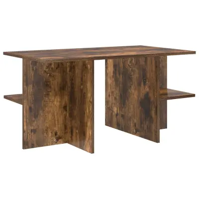 vidaXL Klubska miza Dimljeni Hrast 87 x 50 x 45 cm Konstruirano leseno