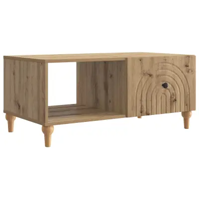 vidaXL Klubska miza Artisan hrast 90 x 50 x 40 cm Inženirski les