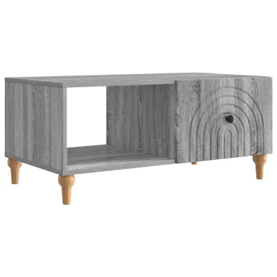 vidaXL Klubska miza Siva Sonoma 90 x 50 x 40 cm Inženirski les