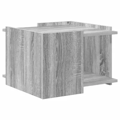 vidaXL Klubska miza Siva Sonoma 50,5 x 50 x 33 cm Inženirski les