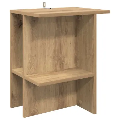 vidaXL Klubska miza Artisan hrast 40 x 30 x 49 cm Inženirski les