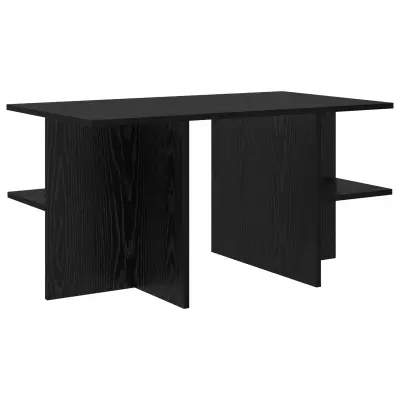 vidaXL Klubska miza Črni hrast 87 x 50 x 45 cm Konstruirano leseno