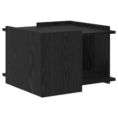 vidaXL Klubska miza Črni hrast 50,5 x 50 x 33 cm Inženirski les