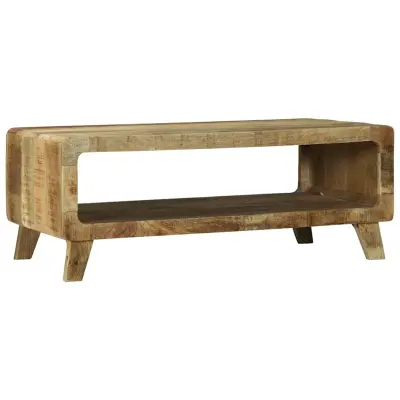 vidaXL Klubska miza Rjava 90 x 50 x 35 cm Masiven les manga