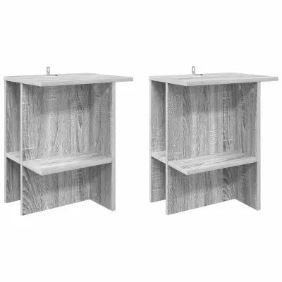 vidaXL Klubska miza 2 pcs Siva Sonoma 40 x 30 x 49 cm Inženirski les