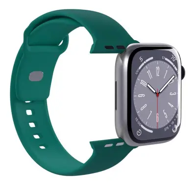 PURO, Pašček za Apple Watch 44 / 45 / 46 / 49mm serije Icon iz silikona, Zelena