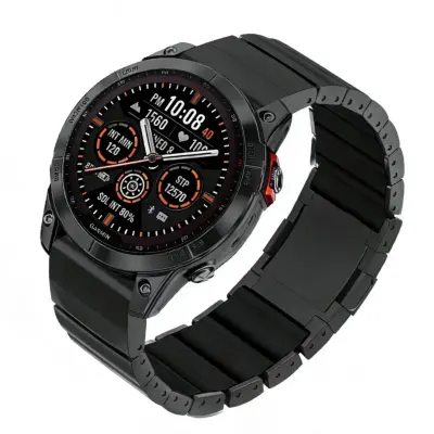 Hitro sproščljiva jeklena zapestnica z magnetno sponko, 26mm za Garmin Black