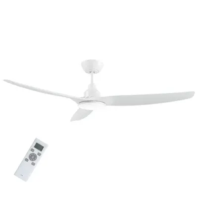 Ventilator stropni z LED osvetlitvijo LiFE Apeliotes Day, 132cm, DC motor, bel