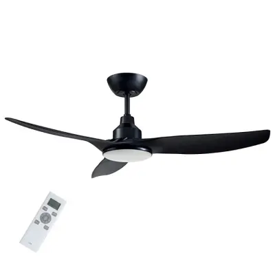 Ventilator stropni z LED osvetlitvijo LiFE Apeliotes Night, 132cm, DC motor, črn