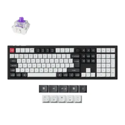 Keychron Q6 HE brezžična mehanska tipkovnica Gateron nebula mag stikala RGB PBT Črna (Q6H-M1-UK)