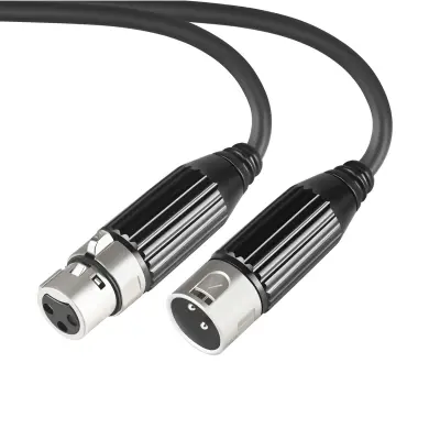 XLR podaljšek za mikrofon – brezkisikov baker, uravnotežen zvok (1m/3m/5m) Black 5 m