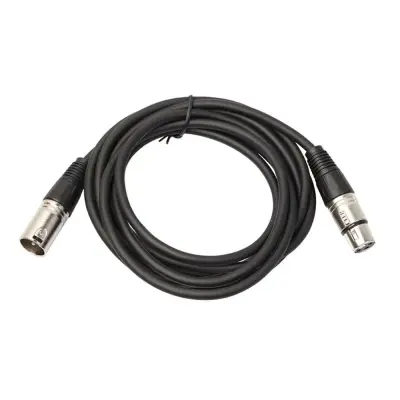 XLR moški na ženski podaljšek za mikrofon - uravnotežen 3-pinski avdio kabel  1 m