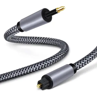 Optični avdio kabel, siva, Mini-Toslink na Toslink 5.0, brez izgube  1 m