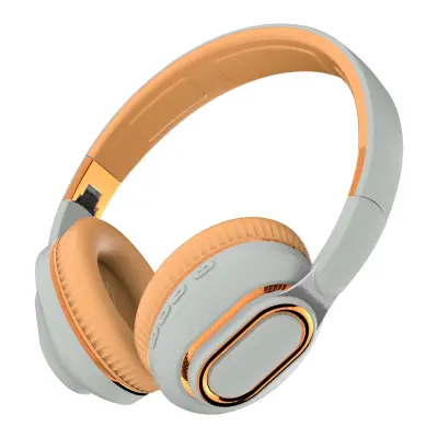 Brezžične čez-ušne Bluetooth slušalke z 9D zvokom, 16-urna avtonomija LightGrey