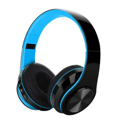 Brezžične over-ear slušalke, globok bas, 400mAh, ~200h Blue